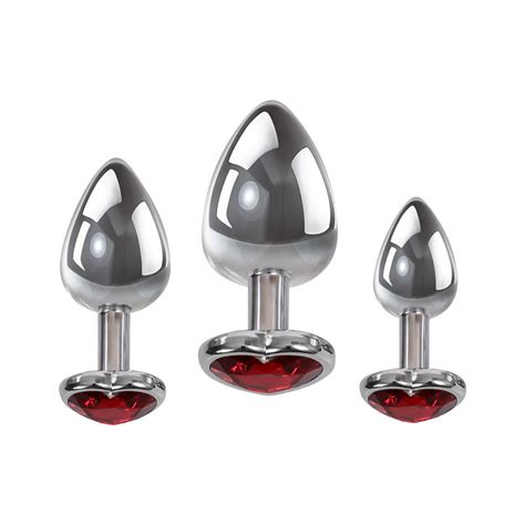 red heart butt plug|Adam & Eve Three Hearts Gem Anal Plug Set.